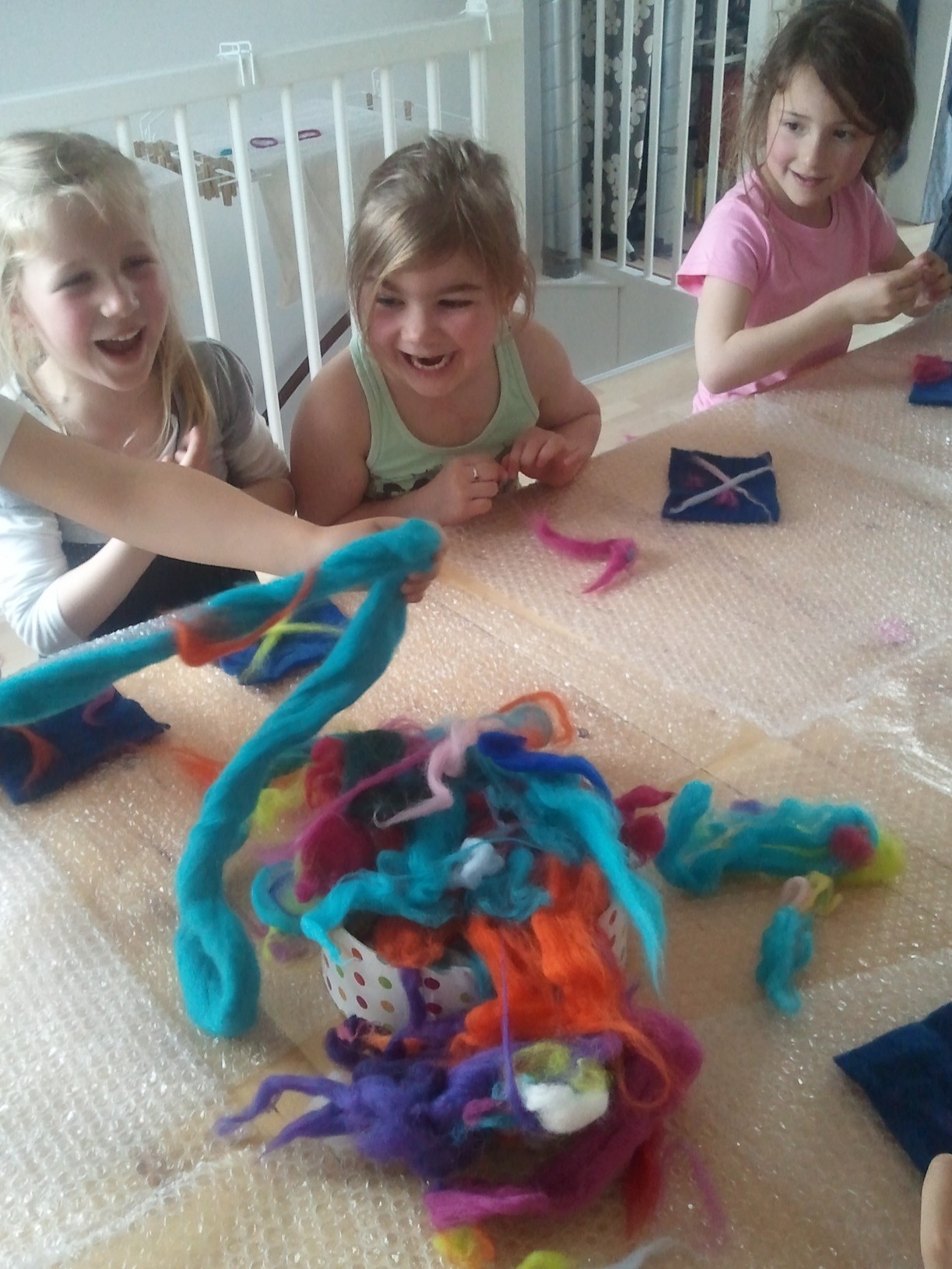 Toveren met wol in Vleuten: creatief kinderfeestje olé!