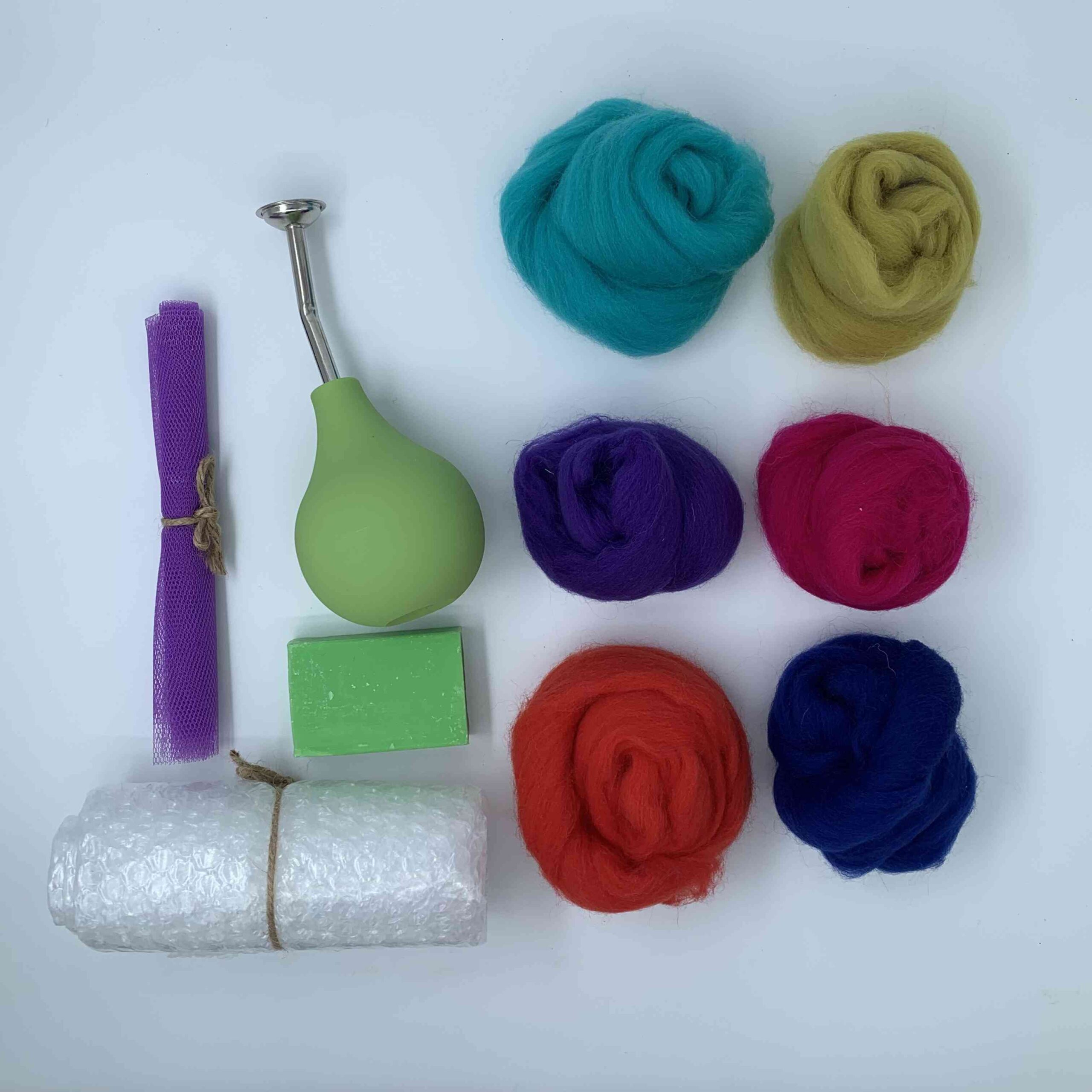Startpakket natvilten bright heldere kleuren Studio Namenia wolpakket kopen