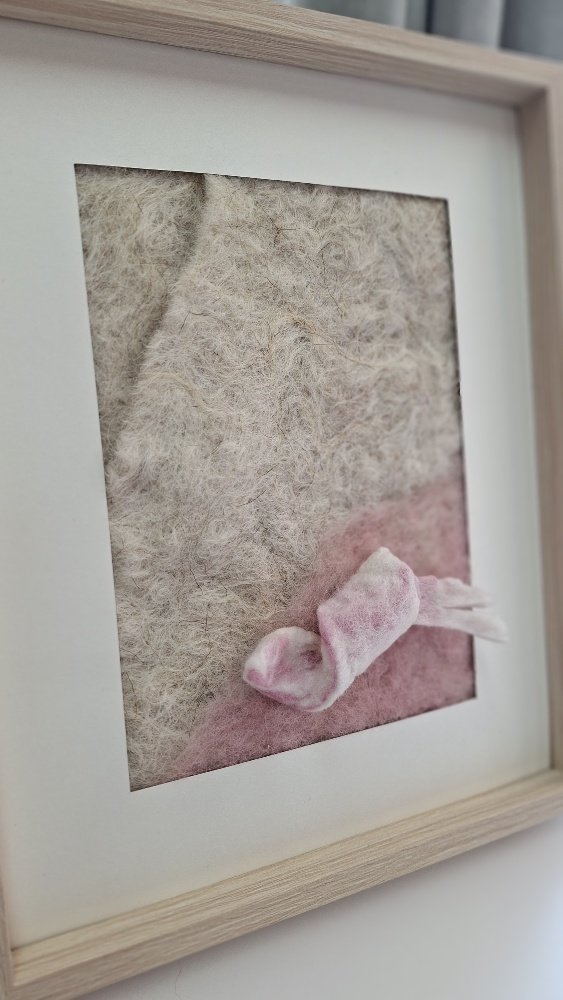 Wool art On my mind wool panel felted art _ Arte Cascada (2)