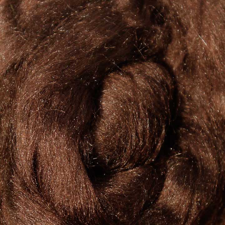 zijdevezel voor vilten zijdelont kopen winkel wolgoeroe chocolate brown chocoladebruin asbruin