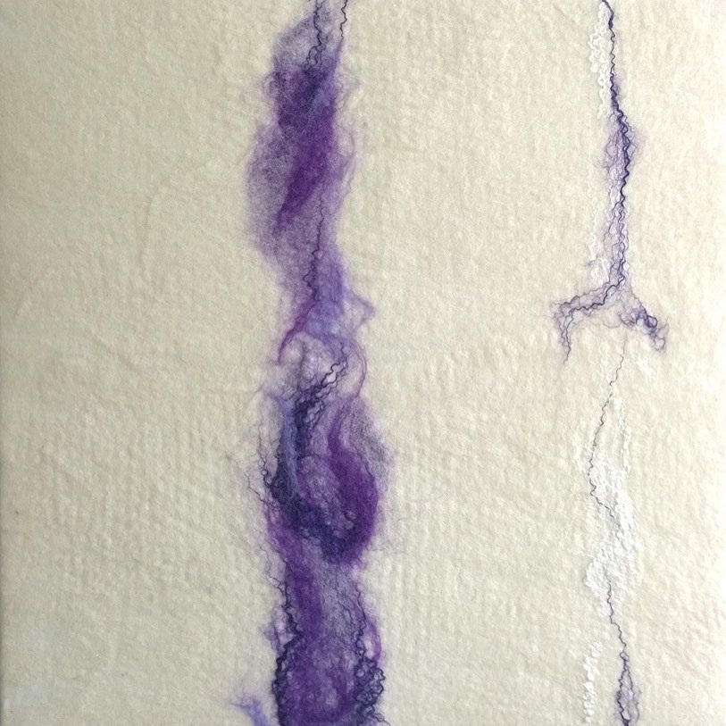 felt like paint_wool painting viltkunst Arte Cascada